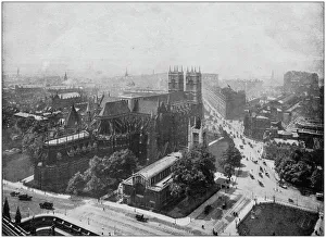 Antique photograph of the British Empire: Westminster Abbey from top of Clock Tower Antique photograph of the British Empire: Westminster Abbey from top of Clock Tower