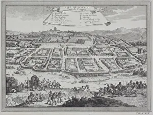 Antique print of city of Loango in the Congo, Africa Antique print of city of Loango in the Congo, Africa