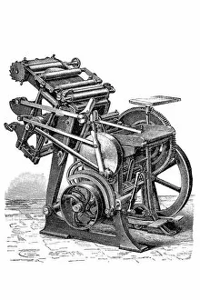 Newspaper Gallery: Antique printing press