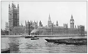 Antique travel photographs of London: House of Parliament Antique travel photographs of London: House of Parliament