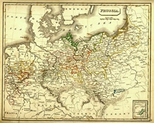 Denmark Gallery: Antquie Map of Prussia