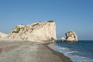 Aphrodites Rock, Petra tou Romiou, birthplace of the goddess Aphrodite, Greek mythology Aphrodites Rock, Petra tou Romiou, birthplace of the goddess Aphrodite, Greek mythology