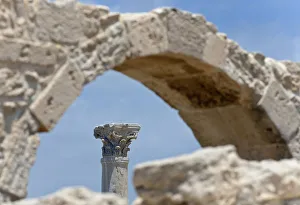 Archaeological excavation site of the ancient city of Kourion, South Cyprus, south coast, Greek Cyprus, Southern Europe Archaeological excavation site of the ancient city of Kourion, South Cyprus, south coast, Greek Cyprus, Southern Europe