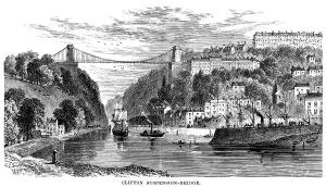 Clifton Suspension Bridge Print, Bristol River Avon Crossing