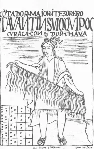 Fine Art Storehouse Print of An Inca Using A Quipu, 1565