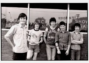 Prints of Northern Irish punk group, The Undertones, in Boston, Massachusetts, USA, circa 1980. (Photo by BC Kagan/Getty Images) Music Prints: The Undertones Northern Irish punk group Print