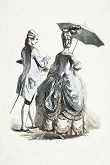 Fashion Model Gallery: Aristocratic couple traditional clothing from 18th century