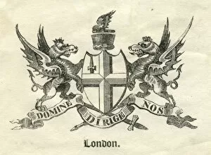 Copperplate Engraving Gallery: Armorial City of London 19th century