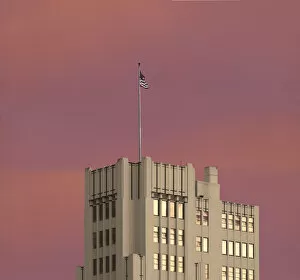 Embrace the Elegance: Art Deco Poster Art Collection: Art Deco Architecture At Sunset