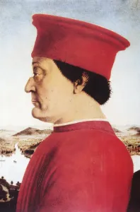 Prints of Part of diptych portrait of the Duke and his wife, Battista Sforza by Piero della Francesca F Prints: Federico da Montefeltro Print, 15th Century Diptych Portrait