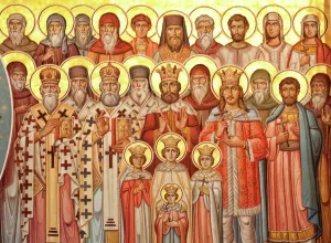 Prints of frescoes of the Moldavian ruler Stephen the Great.The Putna monastery is a Romanian Orthodox monastery, one of the most important cultural Romania Prints: Putna Monastery Frescoes Print - Stephen the Great's Tribute