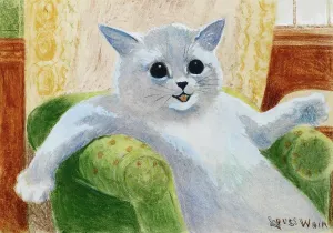 Louis Wain Art Prints: A Moments Rest
