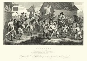 Antique Engravings For Sale Prints: William Hogarths Hudibras Encounters the Skimmington