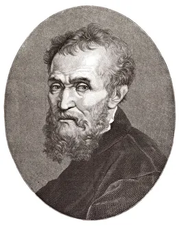 Famous influential people/famous artists michelangelo 1475 1564/artist michelangelo buonarotti engraving 1877 Famous influential people/famous artists michelangelo 1475 1564/artist michelangelo buonarotti engraving 1877