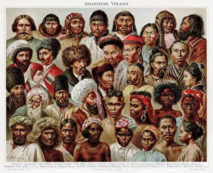 Asian ethnicity chromolithograph 1895 Asian ethnicity chromolithograph 1895