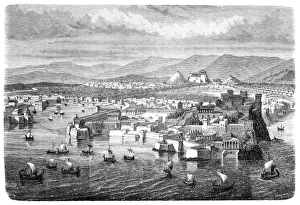 <b class=qtipBold><figcaption>Athens, view from Piraeus</figcaption></b><br>Illustration of a Athens, view from Piraeus<br><em>© This content is subject to copyright.</em> Athens, view from Piraeus