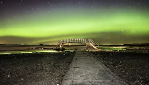 Images Dated 6th March 2016: Aurora borealis Belhaven Bridge