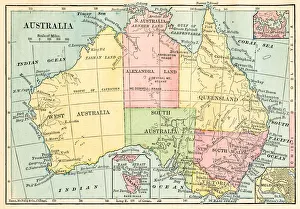Australia map 1875 Australia map 1875