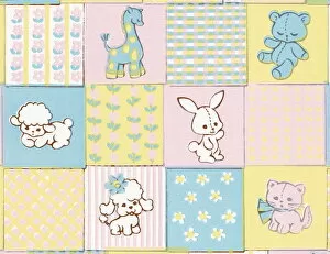 Images Dated 25th September 2003: Baby animals pattern