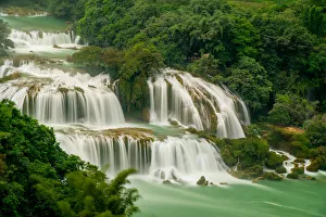 Ban Gioc / Detian Waterfall in Vietnam above view Ban Gioc / Detian Waterfall in Vietnam above view