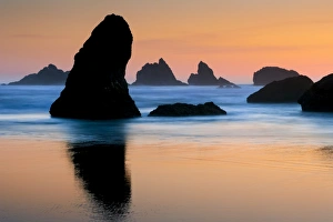 Bandon Beach sunset, sea stacks, OR Coast Bandon Beach sunset, sea stacks, OR Coast