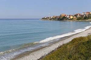 Beach on the Black Sea, Turkeli, Sinop Province, Black Sea Region, Turkey Beach on the Black Sea, Turkeli, Sinop Province, Black Sea Region, Turkey