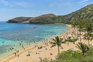 Beach, Hanauma Bay, Oahu, Hawaii, United States Beach, Hanauma Bay, Oahu, Hawaii, United States