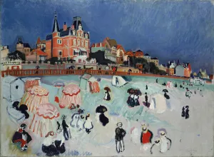The Beach at Sainte-Adresse Print, 1906 by Raoul Dufy. Art Prints