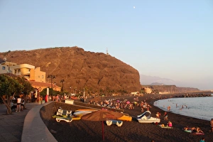 Beach in Tazacorte, La Palma island in Canary islands Beach in Tazacorte, La Palma island in Canary islands