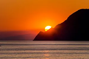 The beautiful sunset in Cinque Terre, Liguria. Italy The beautiful sunset in Cinque Terre, Liguria. Italy