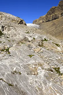 Bedrock polished smoothly by glacial ice below the Tsanfleuron Glacier, Valais, Switzerland Bedrock polished smoothly by glacial ice below the Tsanfleuron Glacier, Valais, Switzerland