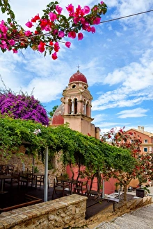 Bell Tower of Tenedos Church Along Dionisiou Solomou, Corfu, Greece Bell Tower of Tenedos Church Along Dionisiou Solomou, Corfu, Greece