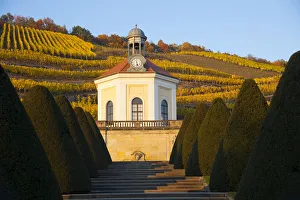 Belvedere of Schloss Wackerbarth on Johannisberg Mountain in autumn, Radebeul, Saxony Belvedere of Schloss Wackerbarth on Johannisberg Mountain in autumn, Radebeul, Saxony