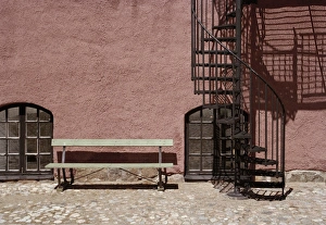 <b class=qtipBold><figcaption>Bench and spiral staircase</figcaption></b><br><em>© This content is subject to copyright.</em> Bench and spiral staircase