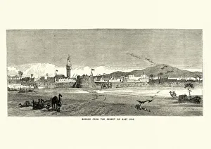 Berbera, Somaliland from the desert or east side, 1884 Berbera, Somaliland from the desert or east side, 1884