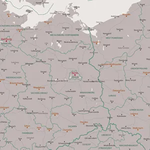 Berlin Brandenburg Area Vector Map Berlin Brandenburg Area Vector Map