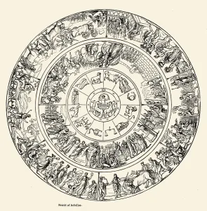 Shield of Achilles Print after M Quatremere de Quincy's Design