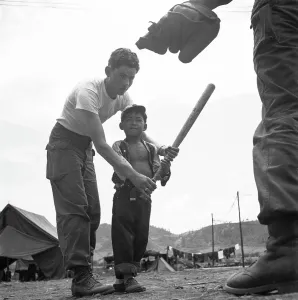 24th Infantry Division Adopted Child Learns Baseball Print