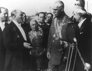 Ataturk Prints: Ataturk and Reza Shah Meeting Print, 6/27/1934