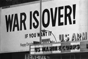 War is Over! Print - Times Square Billboard, 1969