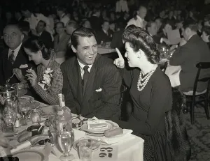 Cary Grant and Rosalind Russell at 1942 Academy Awards Print