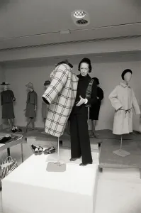 Diana Vreeland Displays Balenciaga Coat Print 1973