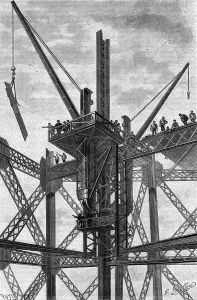 Historical Architecture Images Prints: Illus. Of Construction Of Eiffel Tower
