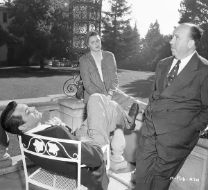 Fine Art Storehouse Print of Notorious Castmates on Set (1946)