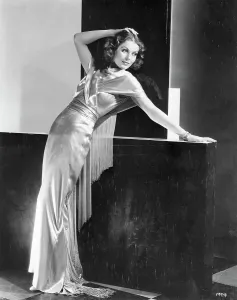 Loretta Young in Satin Evening Gown Print, 1933