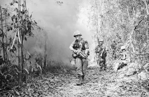 U.S. First Cavalry Division in Jungle Print, 3/30/1970