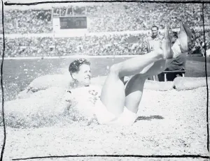 Walter Hofstetter in Olympic Action at Helsinki Print