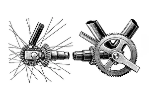 Bevel gear translation for chainless bicycle Bevel gear translation for chainless bicycle