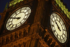 Big Ben Illuminated At Night, London, England Big Ben Illuminated At Night, London, England