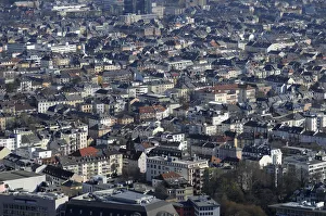 Birds eye view, aerial view, houses, Frankfurt am Main, Hesse, Germany, Europe Birds eye view, aerial view, houses, Frankfurt am Main, Hesse, Germany, Europe
